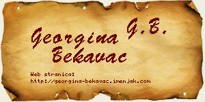 Georgina Bekavac vizit kartica